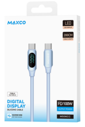 Usb Кабель-зарядка Type-C на Type-C Maxco MS06CC LED 100W 2м белый