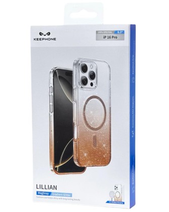 Накладка для i-Phone 16 Pro Keephone Lillian MagSnap золотой