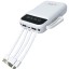 Powerbank Xreel 10000mAh 2USB/1USB-C с проводом Type-C/Lightning/Micro белый