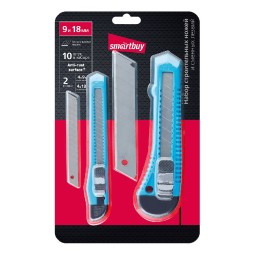 Набор канцелярских ножей (2 ножа/10 лезвий) Smartbuy Tools