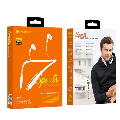 Беспроводные наушники для спорта Borofone BE45 белые