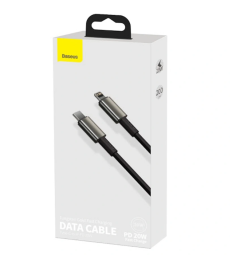Кабель-зарядка Type-C на Lightning Baseus Tungsten Gold 20W 2м (CATLWJ-A01) чёрный