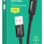 Usb Кабель-зарядка Micro Hoco X89 2,4A 1м в тканевой оплетке черный