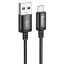 Usb Кабель-зарядка Micro Hoco X89 2,4A 1м в тканевой оплетке черный