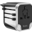 Зарядное устройство для всех стран мира Hoco AC5 Travel Companion, 2USB+1розетка Черный