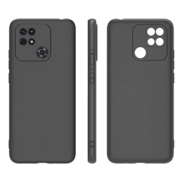 Чехол-накладка для Xiaomi Redmi 10C силикон матовый черный