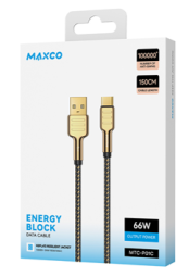 Usb Кабель-зарядка Type-C Maxco MTC-P01C 66W 1.5м золотой