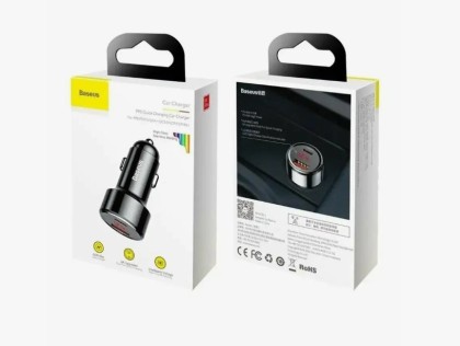 Автомобильное заряд. устр.Baseus PPS Quick Charging 1USB/1C 45W CCMLC20C-A01 черное