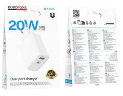 Сетевое зар. устр. Borofone BA106A 1USB/1C 20W белое