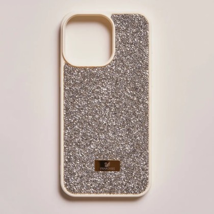 Накладка для i-Phone 15 Pro Max 6.7" Swarovski золотой