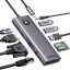 Кабель-переходник Orico PW11-10P Type-C на HDMI/USB3.0x3/USB-C/MicroSD/TF/AUX/VGA/RJ45 серый