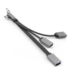 OTG TYPE-C на USB3.0/USB2.0 Earldom ET-HUB17C серый