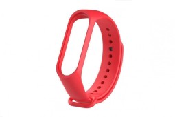 Ремешок для Xiaomi Mi Band 3/4 силиконовый красный