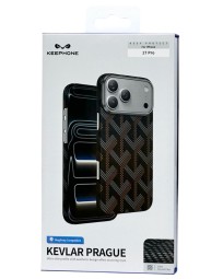 Накладка для i-Phone 17 Pro Keephone Kevlar Prague MagSnap серо-коричневый