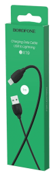 Usb Кабель-зарядка Lightning Borofone BX19 Benefit 2.4A 1м силиконовый черный