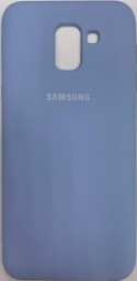 Накладка для Samsung Galaxy J6 (2018) Silicone cover голубая