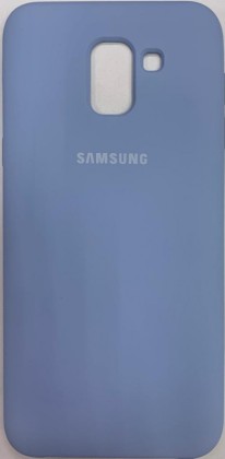 Накладка для Samsung Galaxy J6 (2018) Silicone cover голубая