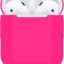 Силиконовый чехол для AirPods ярко-розовый