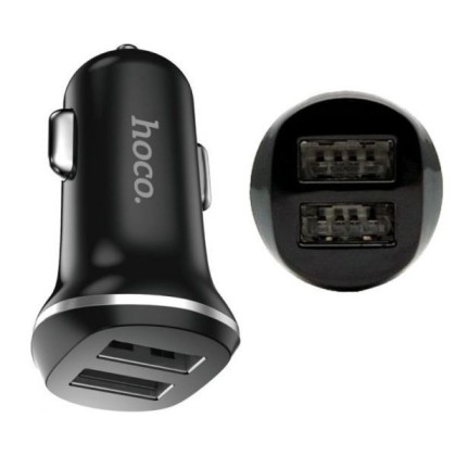 Автомобильное заряд. устр. Hoco Z1 2USB 2.1А черное