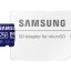micro SDXC карта памяти Samsung 256GB PRO Plus Class10 UHS-I 180MB/s с адаптером