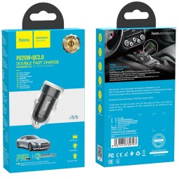 Автомобильное заряд. устр. Hoco Z32B 1USB/1C 20W черное