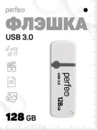 3,0 USB флэш накопитель Perfeo 128GB C08 белый