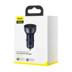 Автомобильное заряд. устр. Baseus Particular 1USB/1C 3.1A 65W (CCKX-C0G) серое