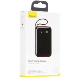 Powerbank Baseus Mini S Digital Display 10000mAh 3A (PPXF-A09) красно-черный Type-C cable