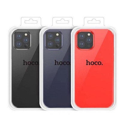 Чехол-накладка  i-Phone 12 Pro Max 6.7" Silicone icase Hoco Pure Series низ закрыт, черная