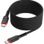 Usb Кабель-зарядка Type-C на Type-C Hoco X59 3A 60W 2м в тканевой оплетке черный