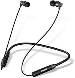 Беспроводные наушники для спорта Lenovo QE08 BT5.0/250mAh/8ч чёрные