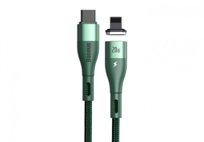 Кабель-зарядка Type-C на Lightning Baseus Zinc Magnetic 2м CATLXC-A06 зеленый