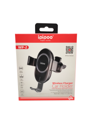 Держатель c беспроводной зарядкой в воздуховод Ipipoo WP-2 10W с зажимом черный