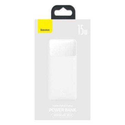 Powerbank Baseus Bipow Digital Display 10000mAh 2USB/USB-C 15W PD3.0/QC3.0 (PPDML-I02) белый