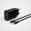 Сетевое зар. устр. WIWU Wi-U002 c шнуром Type-C на Lightning 1USB/1C 20W черное