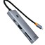 USB-C хаб Baseus UltraJoy Series 7в1 3USB/HDMI/USB-C/SD (B00052803811-00) серый