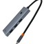 USB-C хаб Baseus UltraJoy Series 7в1 3USB/HDMI/USB-C/SD (B00052803811-00) серый