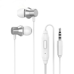 Наушники с микрофоном Lenovo HF130 1.2м белые