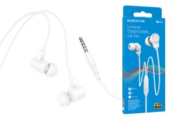 Наушники с микрофоном Borofone BM64 1.2м белые