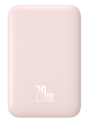 Powerbank с беспроводной зарядкой Baseus Magnetic Wireless 6000mAh 20W (PPCX020004) розовый