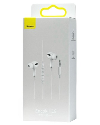 Стереонаушники с микрофоном Baseus Encok H18 NGCR030002 белые