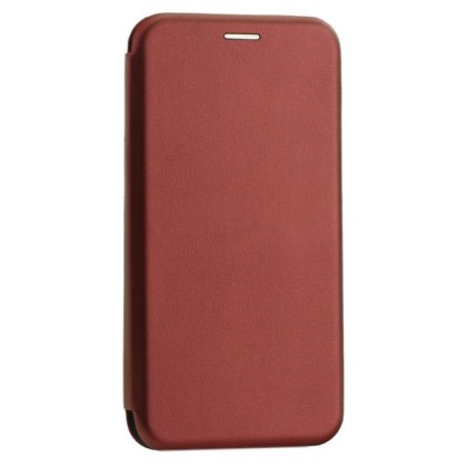Чехол-книжка Xiaomi Pocophone F3 Fashion Case кожаная боковая бордовая