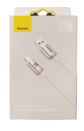 Usb Кабель-зарядка Lightning Baseus Crystal Shine 2.4A 1.2м CAJY001104 розовый