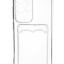 Чехол-накладка силикон с карманом под карту Samsung Galaxy S25 Ultra прозрачный