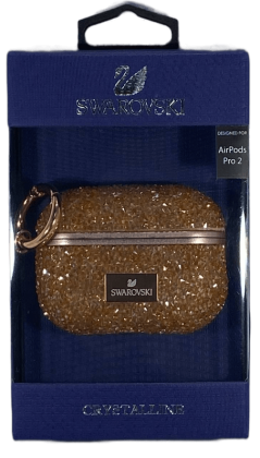 Чехол для AirPods Pro 2 Swarovski коричневый