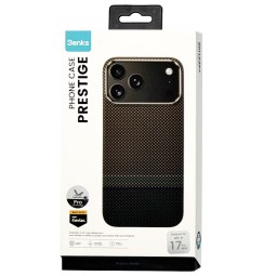 Накладка для i-Phone 17 Pro Max Benks ArmorPro Prestige Kevlar Magsafe коричневый