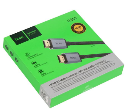 Кабель HDMI - HDMI v2.1 Hoco US03 8K/60Hz 2м черный