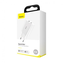 Сетевое зар. устр. Baseus Speed Mini 2USB 18W (CCFS-V02) белое