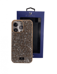 Накладка для i-Phone 14 Pro Max 6.7" Swarovski розовое золото