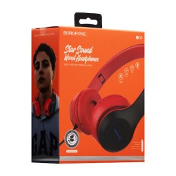 Стереонаушники Полноразмерные Borofone BO5 Star sound 1.2м красный
